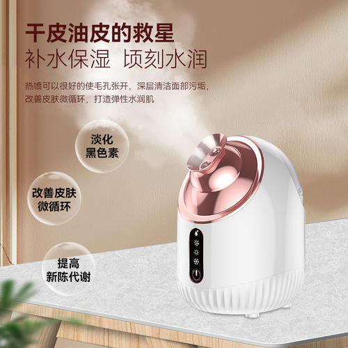 Hot and Cold Dual-Mode Nano Mist Facial Steamer: Compact Home Use Device for Hydration, Pore Cleansing, and Deep Moisture Boost