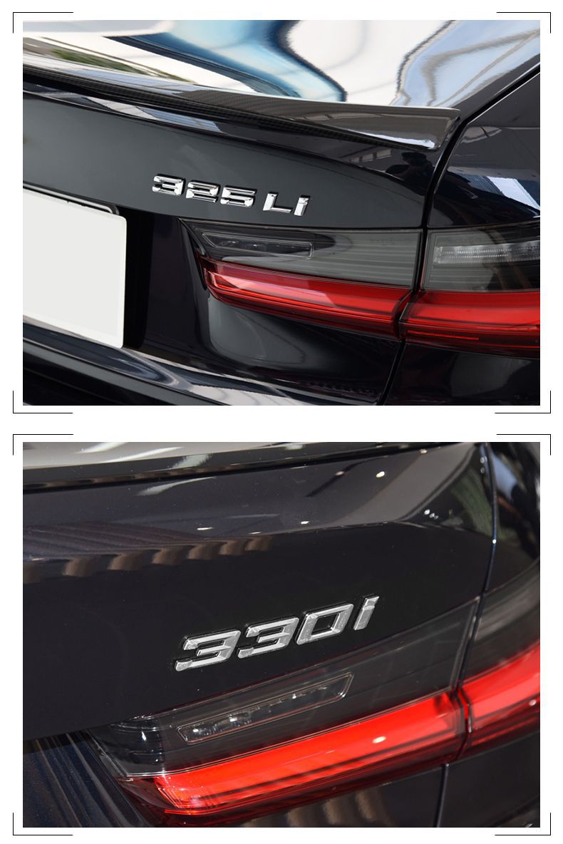 BMW new 3 Series car emblem modification for 330li, 325li, 328li, 335i, and XDrive models; rear emblem sticker