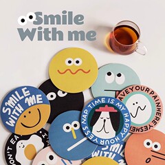 クリエイティブ漫画吸収性マット、ガラスコースター、ハイエンド珪藻泥断熱マット、家庭用ティーコースター、ダイニングテーブルボウルとプレートマット