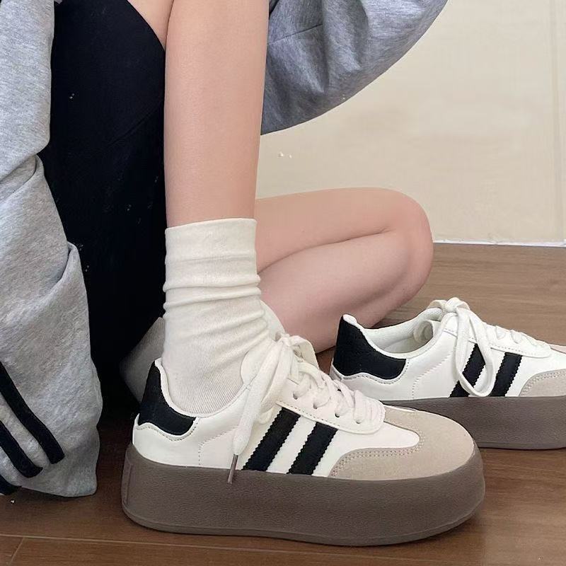 Women's Thick-soled German Training Shoes 2024 New Casual White Shoes Retro Classic All-match Forrest Gump Shoes Sports Board Shoes for Women Women's Thick-soled German Training Shoes 2024 New Casual White Shoes Retro Classic All-match Forrest Gump Shoes Sports Board Shoes for Women