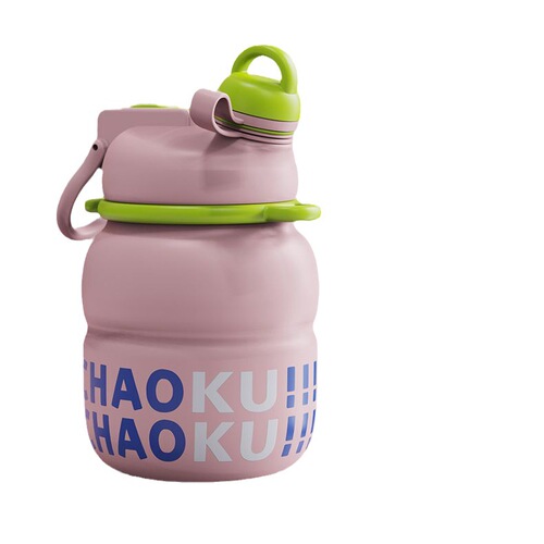 316 Large Capacity Straw Dual-Use Stainless Steel Cup with Strap for Men and Women Outdoor Student Sports Vacuum Insulated Cup