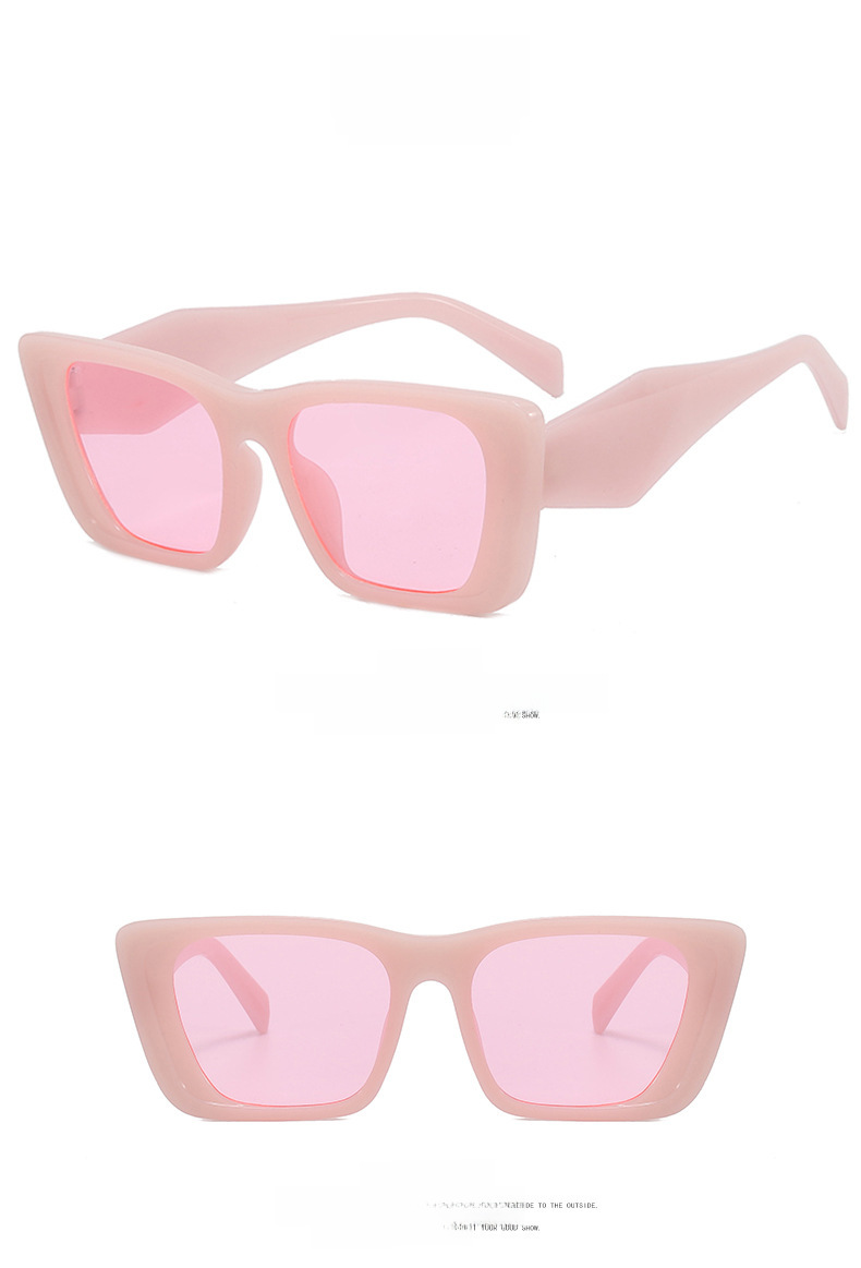 Grenzüberschreitende quadratische Sonnenbrille aus Europa und Amerika 2022 Neue Retro-P-Home-Sonnenbrille in Gelee-Farbe Net Red Sonnenbrille_voghion.com