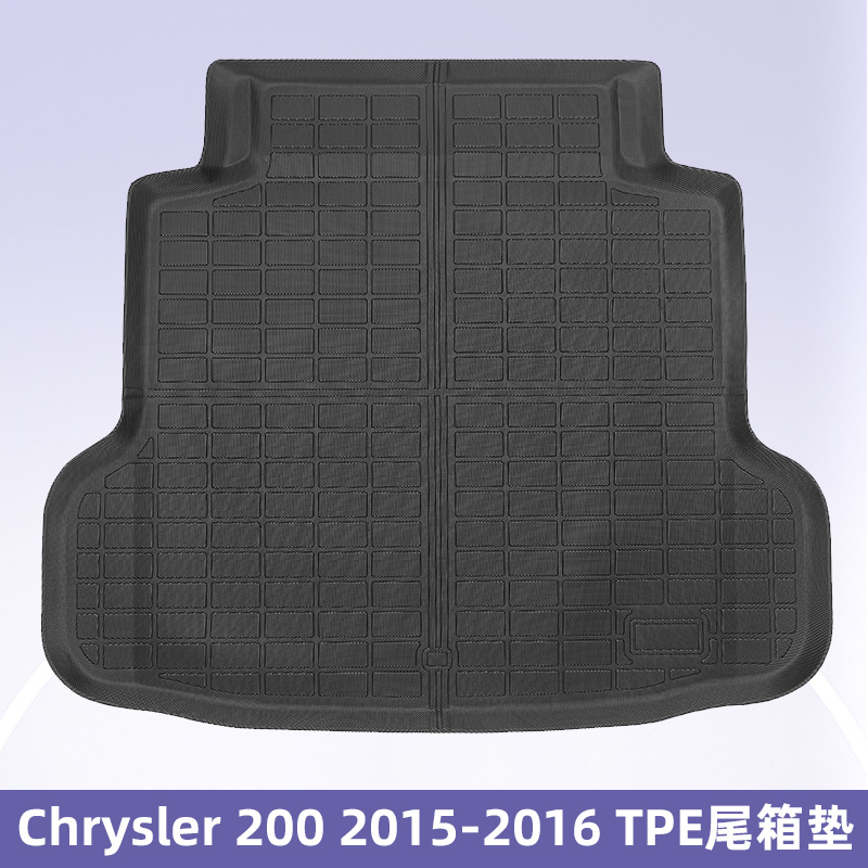 Aplicable a Chrysler 200 2015 - 2016 TPE Foot Pads 3D todo el tiempo material cojín del maletero