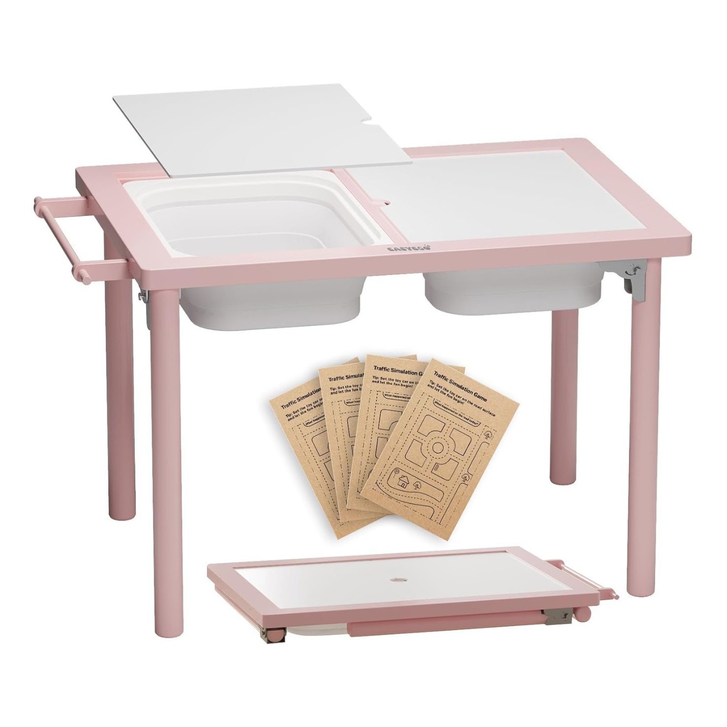 Cross-Border Wooden Learning Tableware Toddler Sensory Table with Storage Box Activity Table Children's Table Children's Sand and Water Table Game