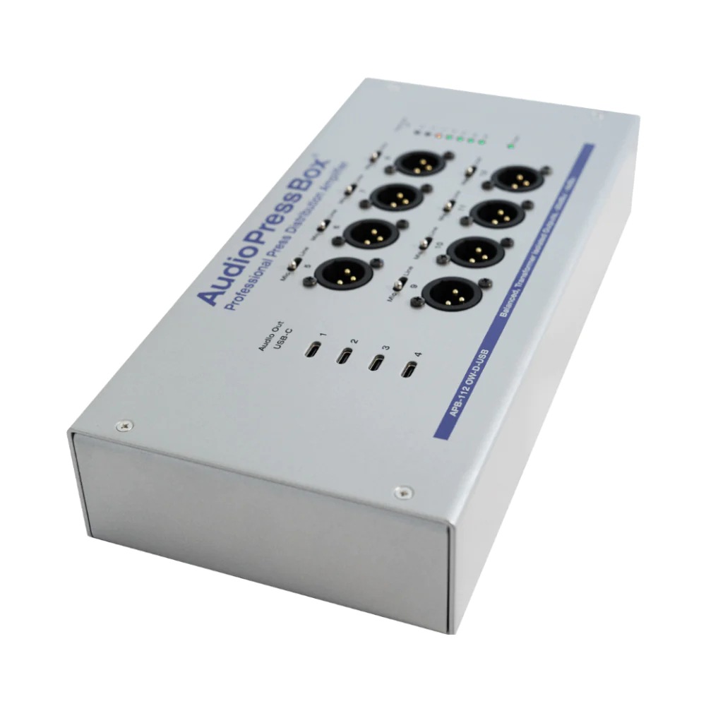 AudioPressBox APB-112 OW-D-USB 壁挂式有源DANTE网络音频控制器