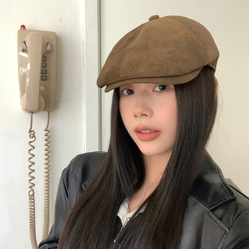 25年可调节前进帽女英伦新款帽短檐春夏季反戴贝雷帽百搭日系复古|undefined