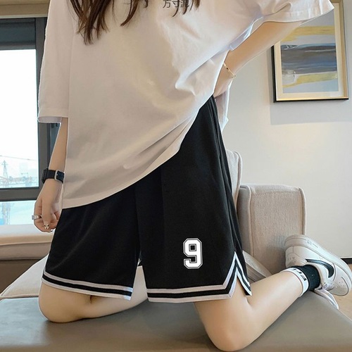 Women's Basketball Shorts American Plus Size Shorts Summer 5-inch Loose Chino Ice Silk Quick-dry Mesh Athletic Pants Wholesale