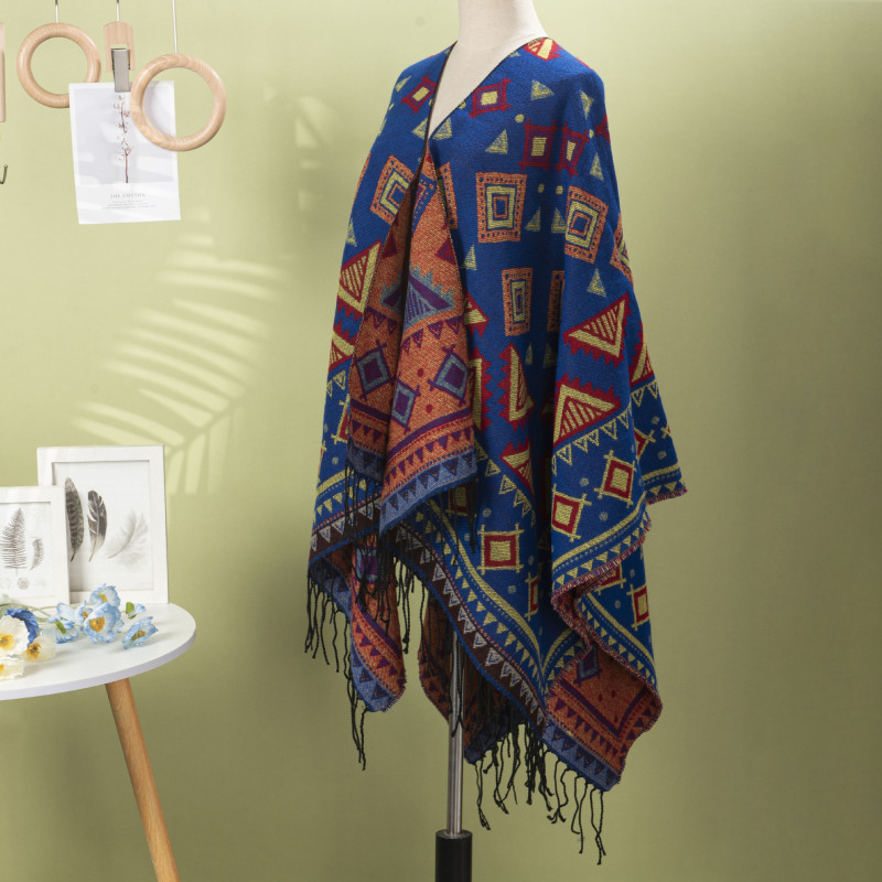Cross-border New Elegant Retro Graphic Shawl Cape Women's Travel Photography Necessary Artifact Cardigan Outer Cape Cross-border New Elegant Retro Graphic Shawl Cape Women's Travel Photography Necessary Artifact Cardigan Outer Cape
