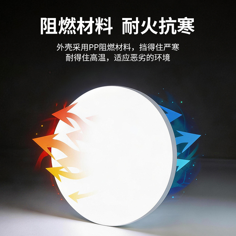 Tres lámparas de techo de seguridad sala de estar dormitorio habitación LED iluminación redonda decoración del hogar portal lámparas de balcón Zhongshan lámparas
