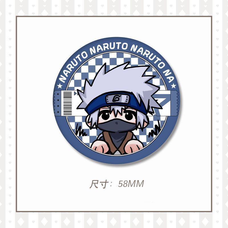 NARUTO アニメバッジ カカシ サスケ 水門 ナルト アイラ ヒナタ 缶レーザー バー ジー 女性|undefined