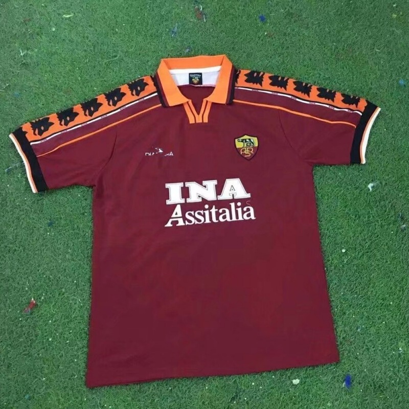 98-99セリエaローマ復古ユニフォーム17-18シーズンホーム半袖10号トーティ戦神サッカー服|undefined