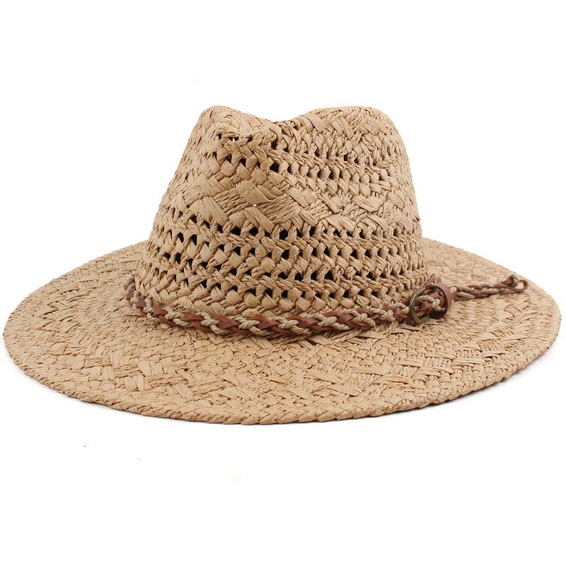 Men's and women's neutral hand-woven hat summer casual Panama straw hat simple British courtesy factory wholesale hat