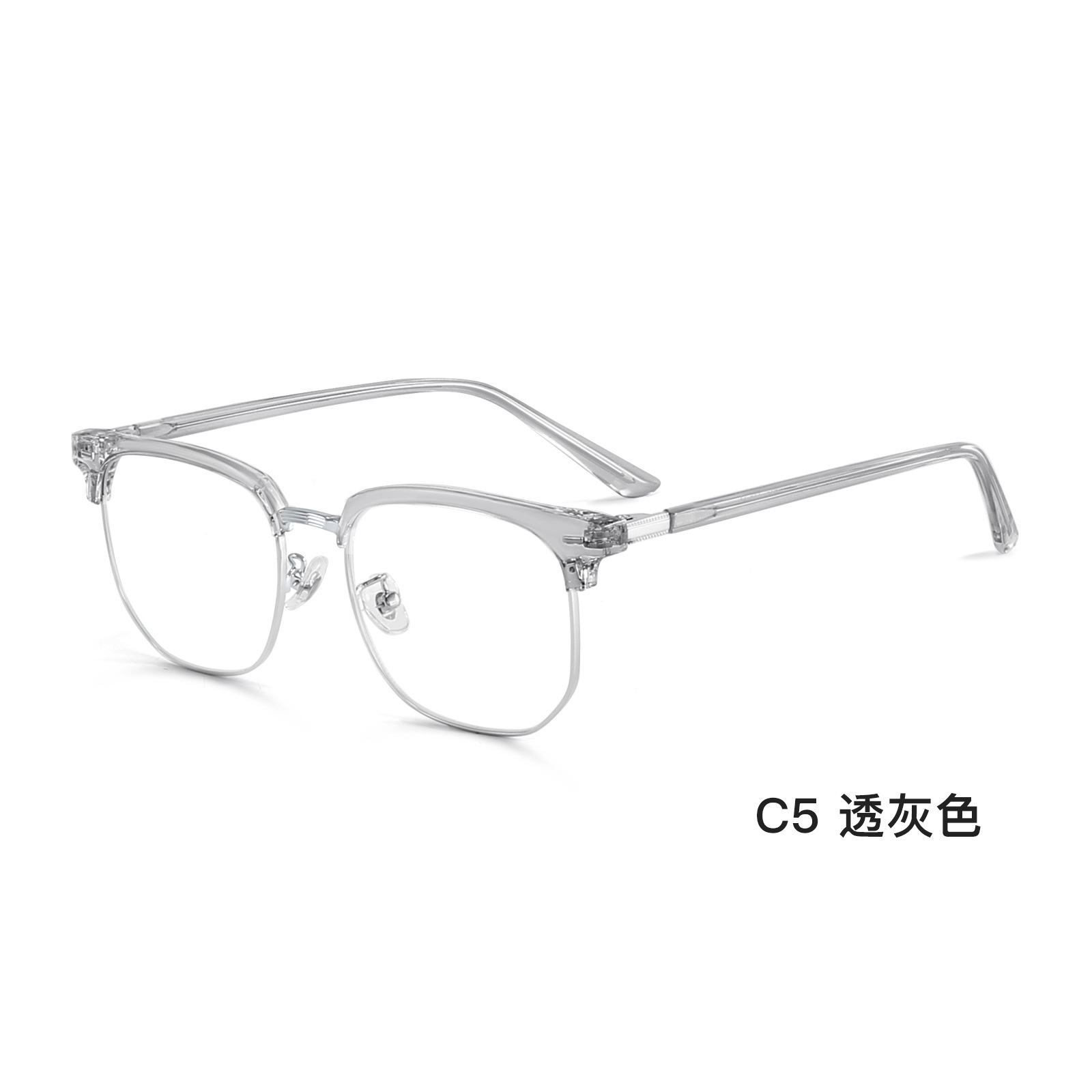 Casual retro aleación de cejas de tendencia hombre cuadrado marco de gafas Danyang miopía mayorista acepta muestras fijas