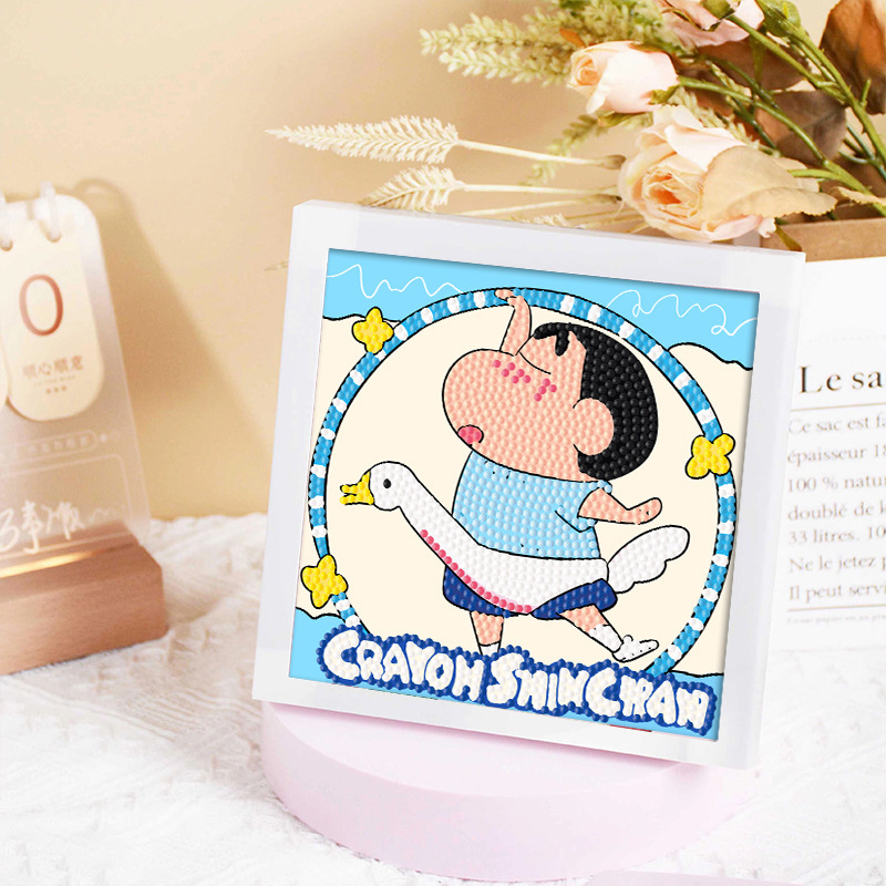 Diamante infantil DIY hecha a mano con material de marco paquete de dibujos animados Sanliou pegatinas de diamante regalo al por mayor pinturas de mampostería