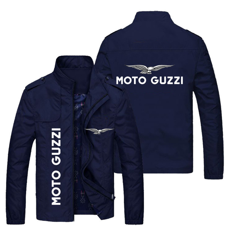 2024 Spring and Autumn Men's and Women's Motorcycle Printed Stand Collar Jackets Fashion Casual Sports Outdoor Cardigan Motorcycle Jackets