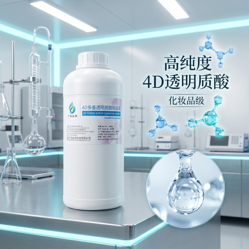 Hyaluronic Acid Liquid Cosmetic Raw Material Sodium Hyaluronate Liquid 4D8D High Purity