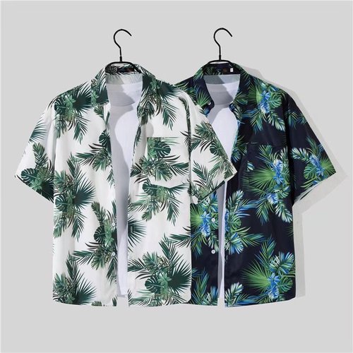 【SHOPEE】PH跨境男装 男士宽松夏威夷度假沙滩衬衫/短裤套装