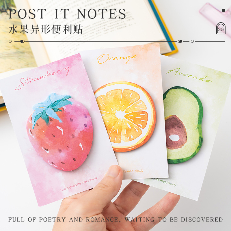 Creative fruit sticky notes