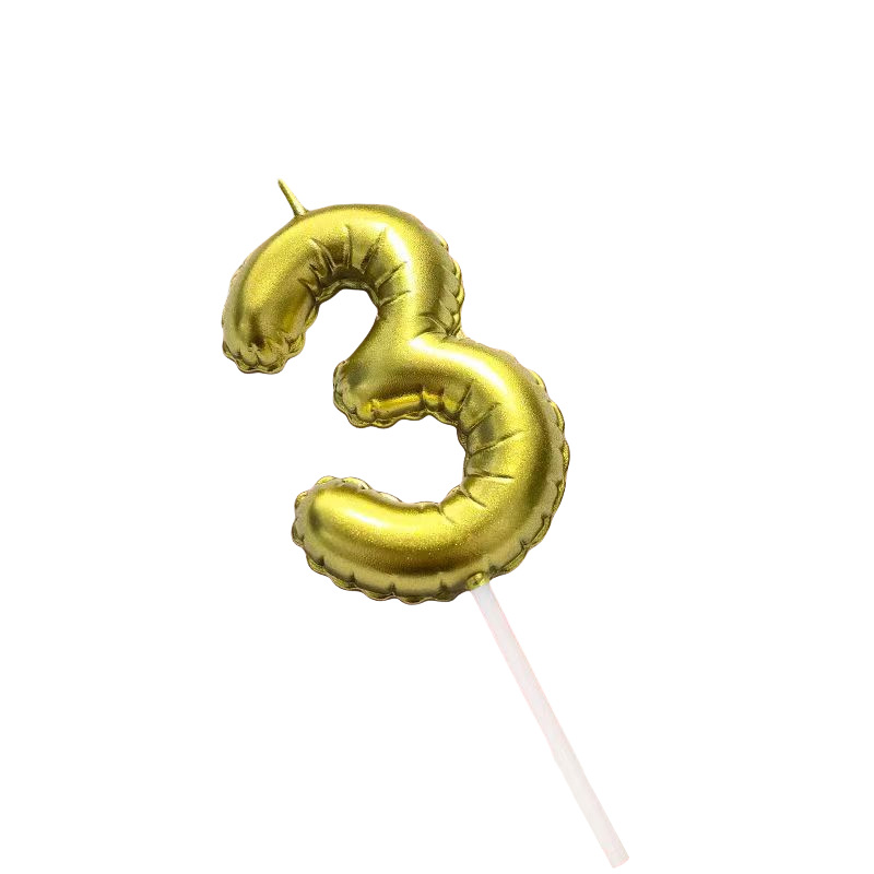 Cumpleaños de los niños, pastel de vela de cera digital, forma de globo de cera, decoración de aniversario para bebés, celebración transfronteriza