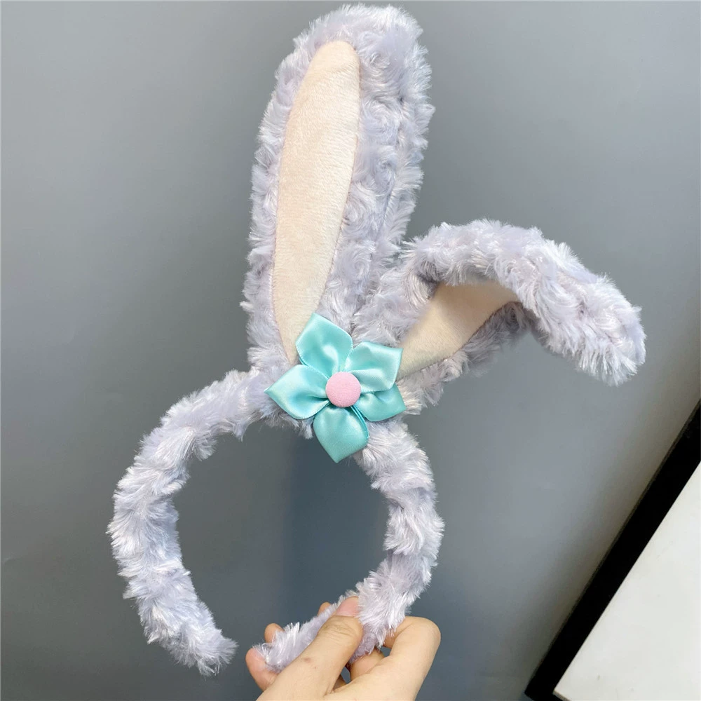 Flashing Headband Yimin, Flower-Shape Light Socket, Korean Style Plush, Blue Accent