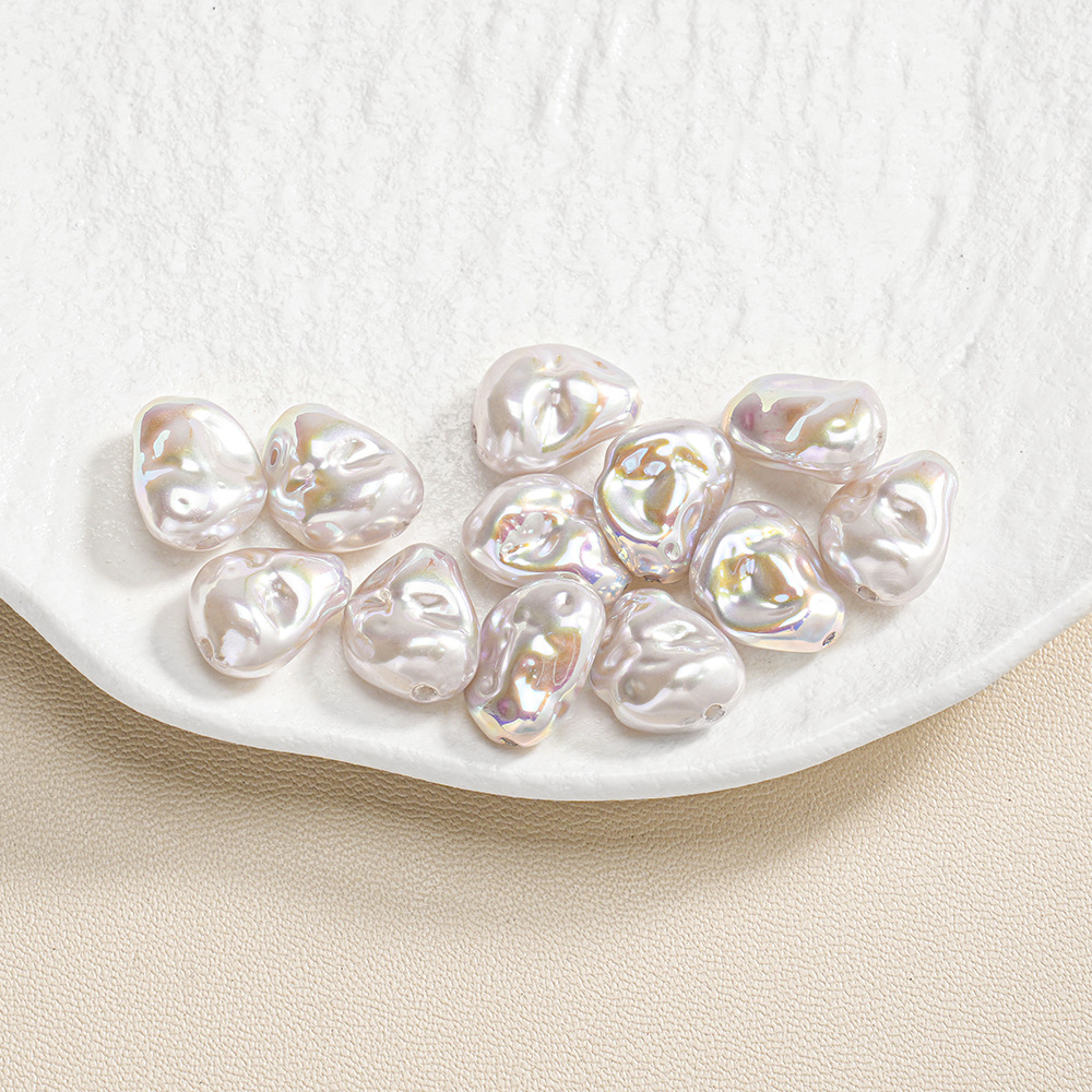 30 ABS barroco de forma especial piedra pequeña perla ovalada con cuentas pulsera de bricolaje collar accesorios de joyería lote suelto