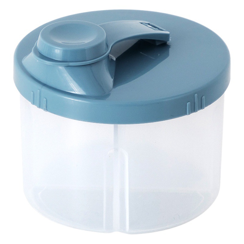 Caja de leche en polvo caja de leche en polvo portátil para bebés caja de almacenamiento de suplemento alimenticio de gran capacidad caja de leche en polvo de tres rejillas giratoria
