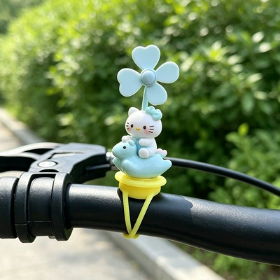 Car ornaments, Car Interior Decoration Rotating Windmill - strap-version1-piece-of-blue-kt-catwith-adhesive