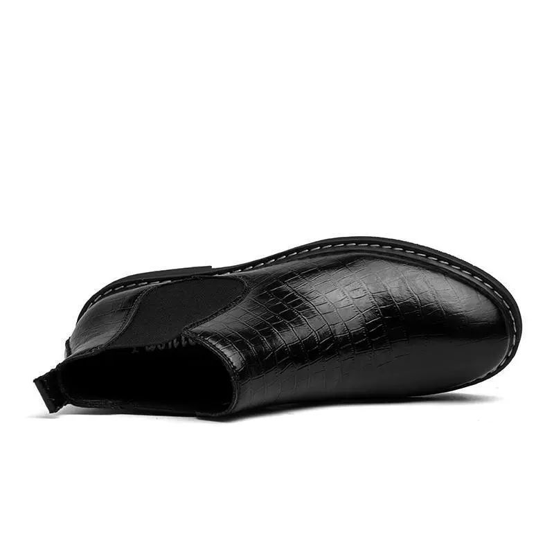 High chelsea pointy toe, plus size, genuine leather