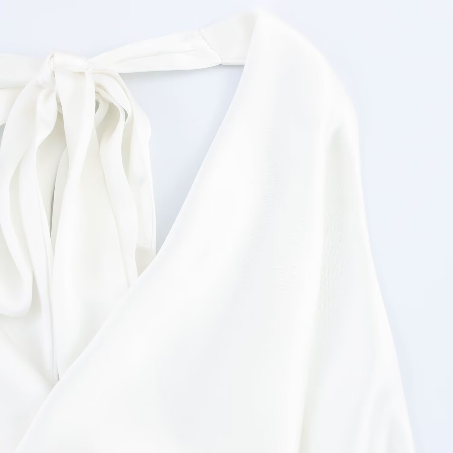 Women's Sexy Backless Bow Halter Neck Satin Top Summer New_ecoleips.com