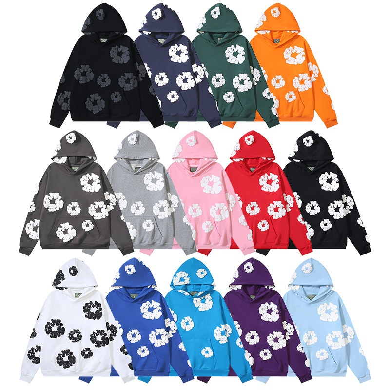 High Street Denimtears American Fashion Brand Foam Kapok Sweatshirt High Quality Long-Sleeved Men and Women Same Style Wholesale High Street Denimtears American Fashion Brand Foam Kapok Sweatshirt High Quality Long-Sleeved Men and Women Same Style Wholesale