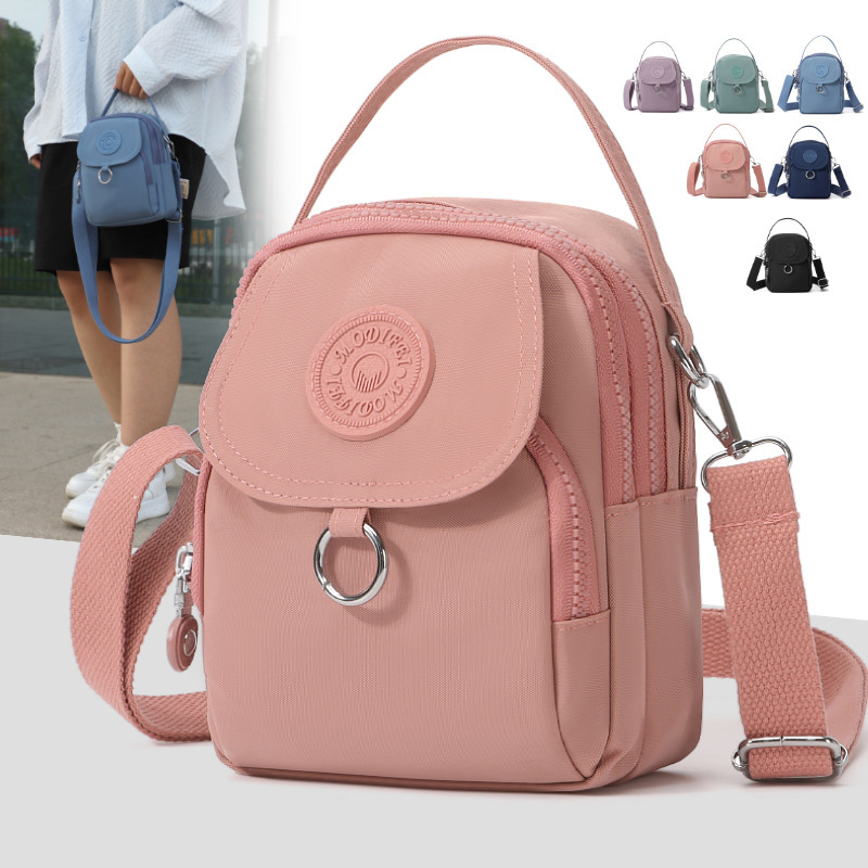 Cross-border Foreign Trade New Multi-compartment Women's Shoulder Bag Waterproof Nylon Cloth Crossbody Bag Portable Lightweight Women's Bag