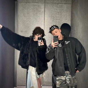 Correct Version in stock BL Home 2025 New Fur Coat Jacket Fashion Joker Looser Type Men's and Women's Same Style