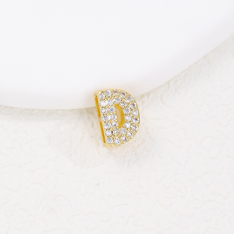 2g Weight Pendant Jewelry Making Type Zircon Inlay Material Charms, Necklace Classification 1 Piece Quantity Copper Material Letter, Word Pattern All Seasons Season Cute, Classic Style Style 1 Piece Copper Zircon Letter Word Pendant Charms Necklace 6