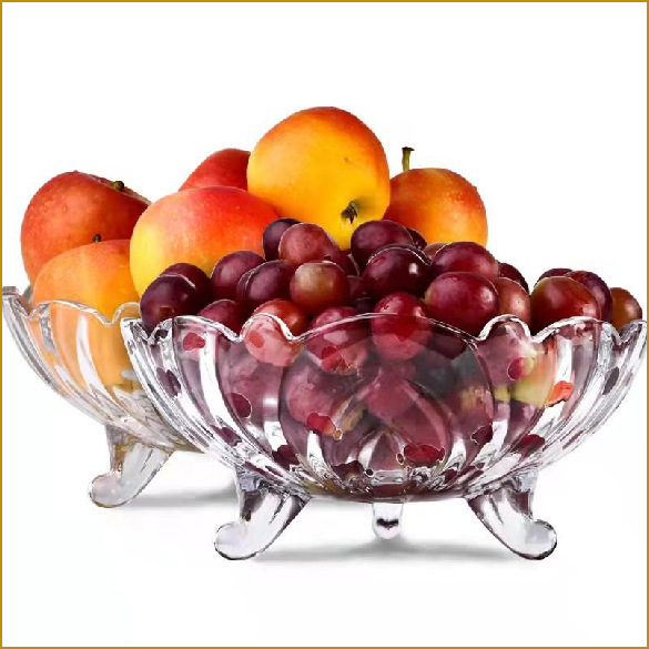 Plato de fruta hogar sala de estar placa de vidrio europeo simple hogar nuevo cristal mesa de café plato de fruta caramelo melón semillas placa