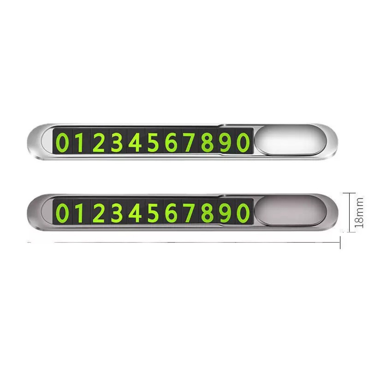 Metal car temporary parking sign with sliding hideable phone number plate, creative luminous temporary parking sign