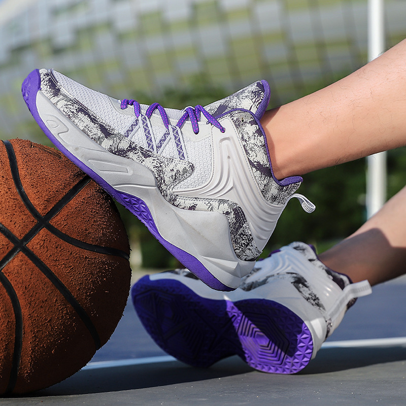 Męskie buty sportowe na co dzień z kolekcji jesień 2023, nowe, plecione, wysokie, do koszykówki_voghion.com