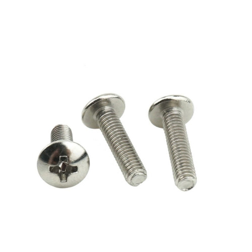 TM iron nickel-plated screws cross large flat head machine screw machine wire umbrella head mushroom head large head screw bolt M3/M4