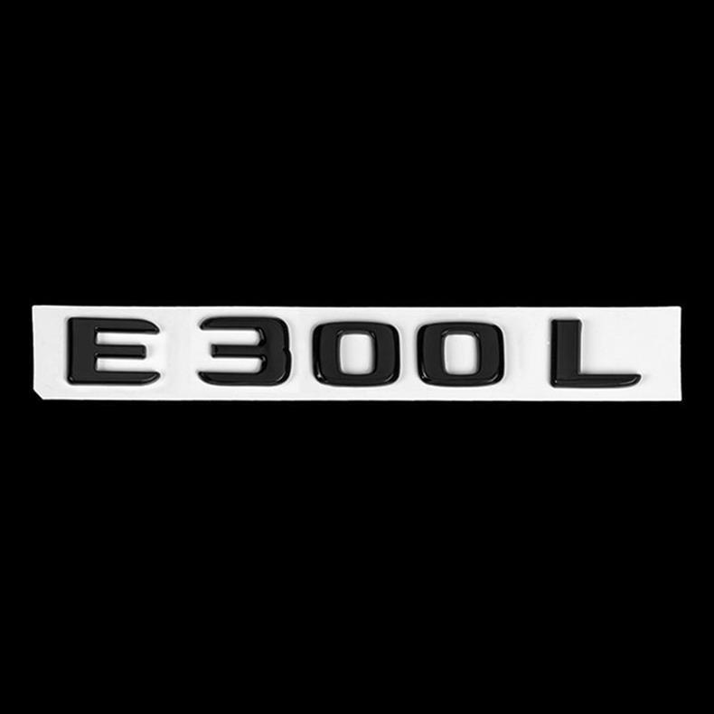 Beijing Mercedes-Benz E300L car emblem modification, matte black E200L/E260 rear emblem, rear lettering sticker, E350 decorative trim