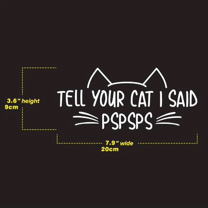 20x9cmTELL youR CAT SAID 자동차 기관차 컴퓨터 벽 장식 스티커