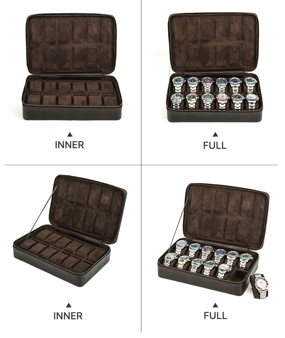 Vintage Leather Watch Box - Image 7