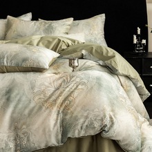 2025新款60S数码印花贡缎全棉长绒棉轻奢北欧风四件套