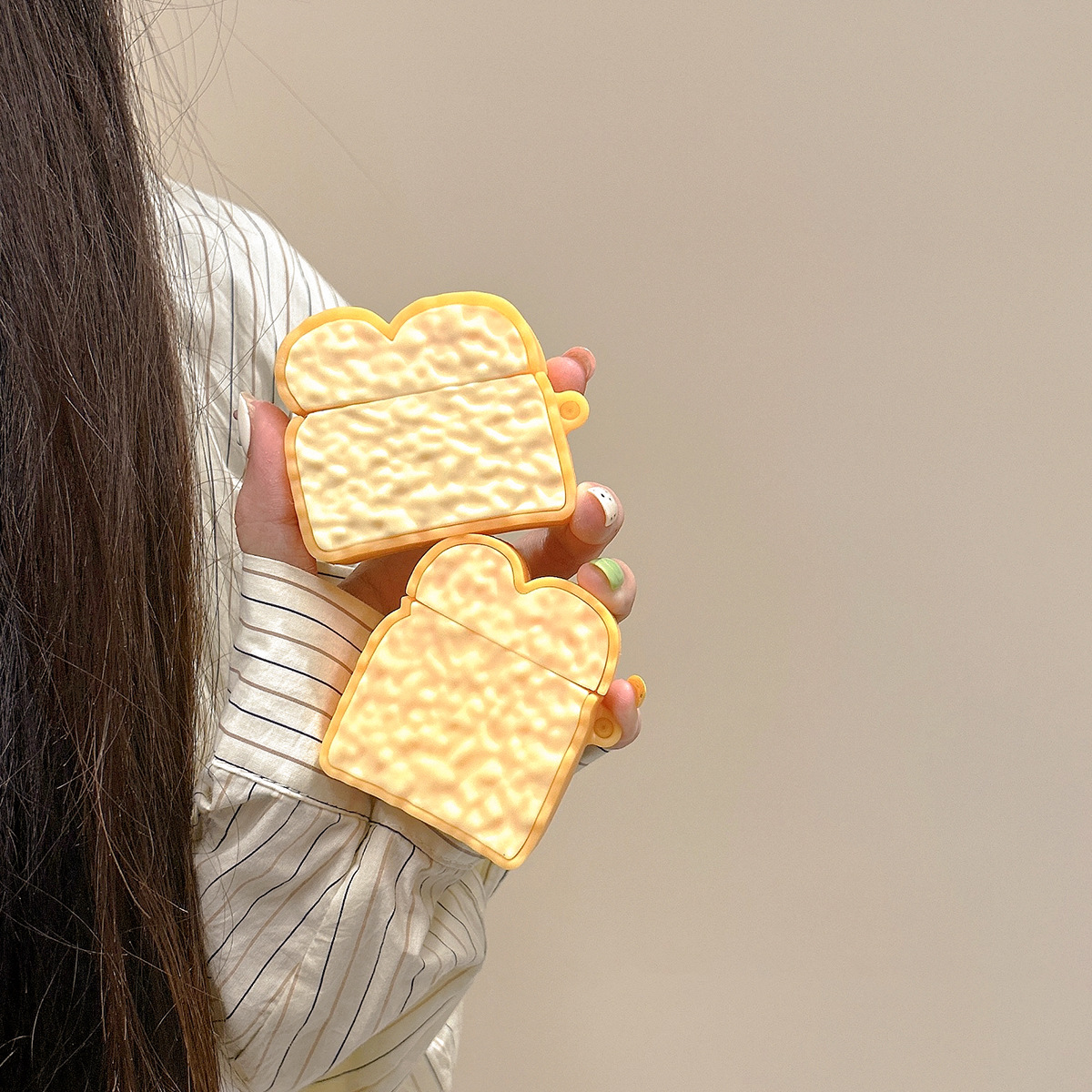 Pan tostado para AirPods3 cubierta pro2 Apple Bluetooth 1 / 2 generación de auriculares Huawei cartoon