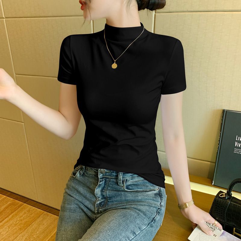 블랙 [하프 하이 칼라 코튼]]