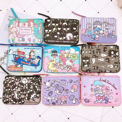 Cute Student Portable Card Holder & Coin Purse: Cartoon Snoopy Twin Stars XO ID Card Case, Perfect for Storing Coins