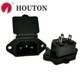 AC power socket AC-04C charging plug female seat waterproof with cover word socket battery car charging female seat