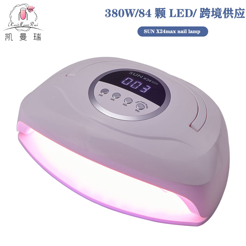 Lámpara de manicura transfronteriza de alta potencia, secado rápido, gran capacidad de pegamento de vinilo, lámpara de fototerapia, portátil, luz roja para manicuras