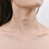 Brand necklace, chain for key bag  heart-shaped, European style, suitable for import, internet celebrity, punk style