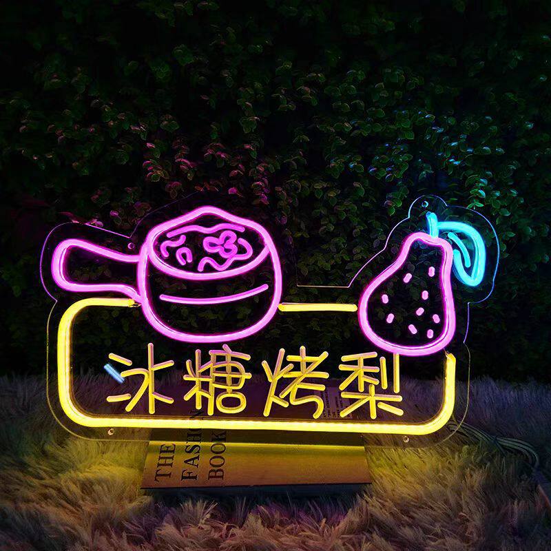 Lámpara de neón personalizada lámpara led cartel letras red fondo pared letrero decoración de mercado nocturno