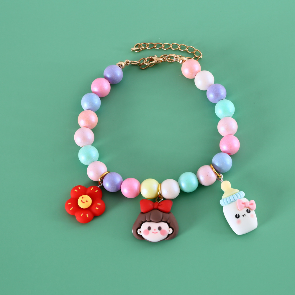 Hadas gatos perros perlas de color sueños luna tocado meteorito conejo collar de cumpleaños disparo accesorios pulseras