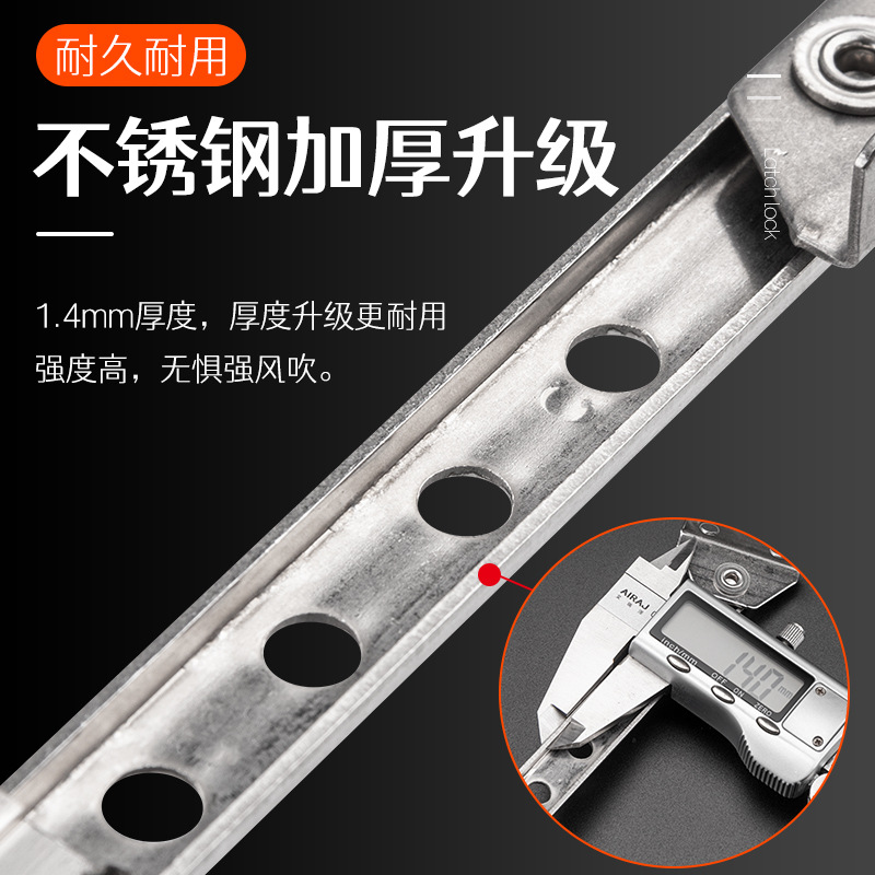 스테인레스 스틸 알루미늄 합금 창 텔레스코픽 바람 지원 창 케이스 도어 및 창문 방풍 스트럿 플라스틱 스틸 창 지원 마개 창